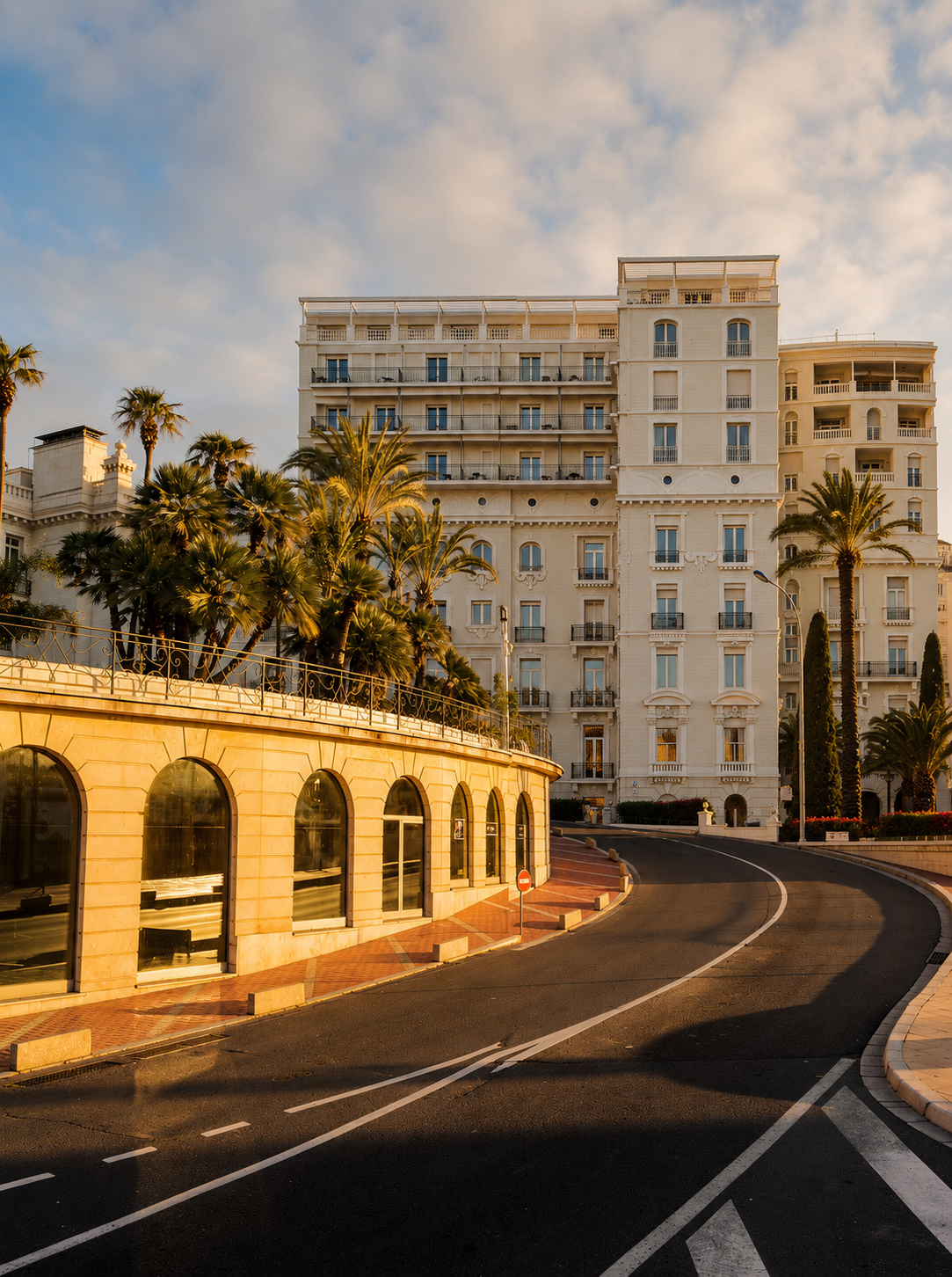 Monaco street - golden hour